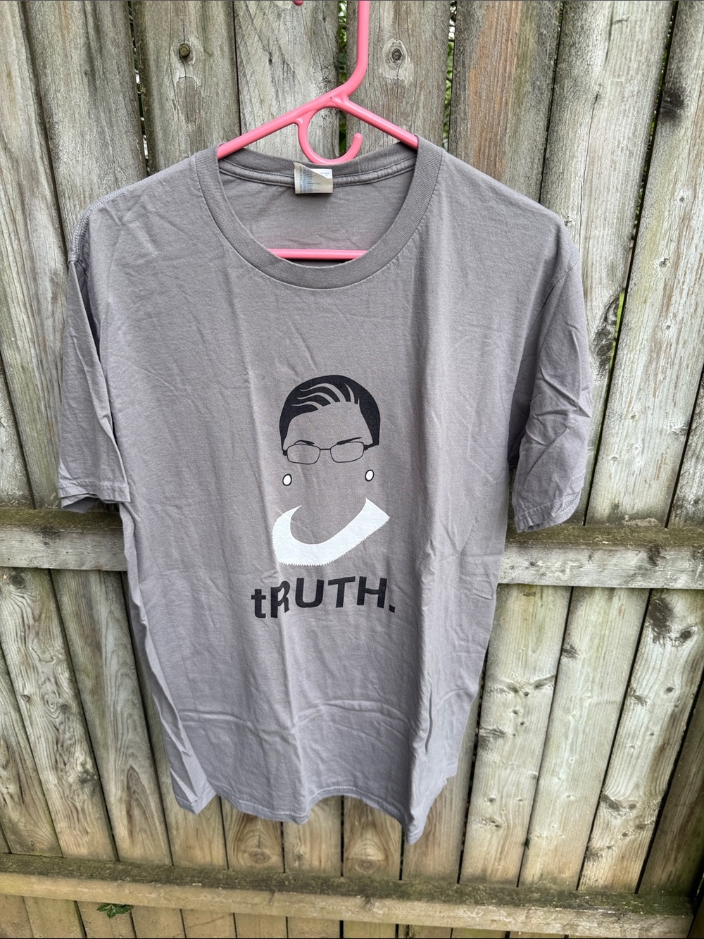 RBG tRUTH. Ruth Bader Ginsburg Tee Supreme Court lace collar # L